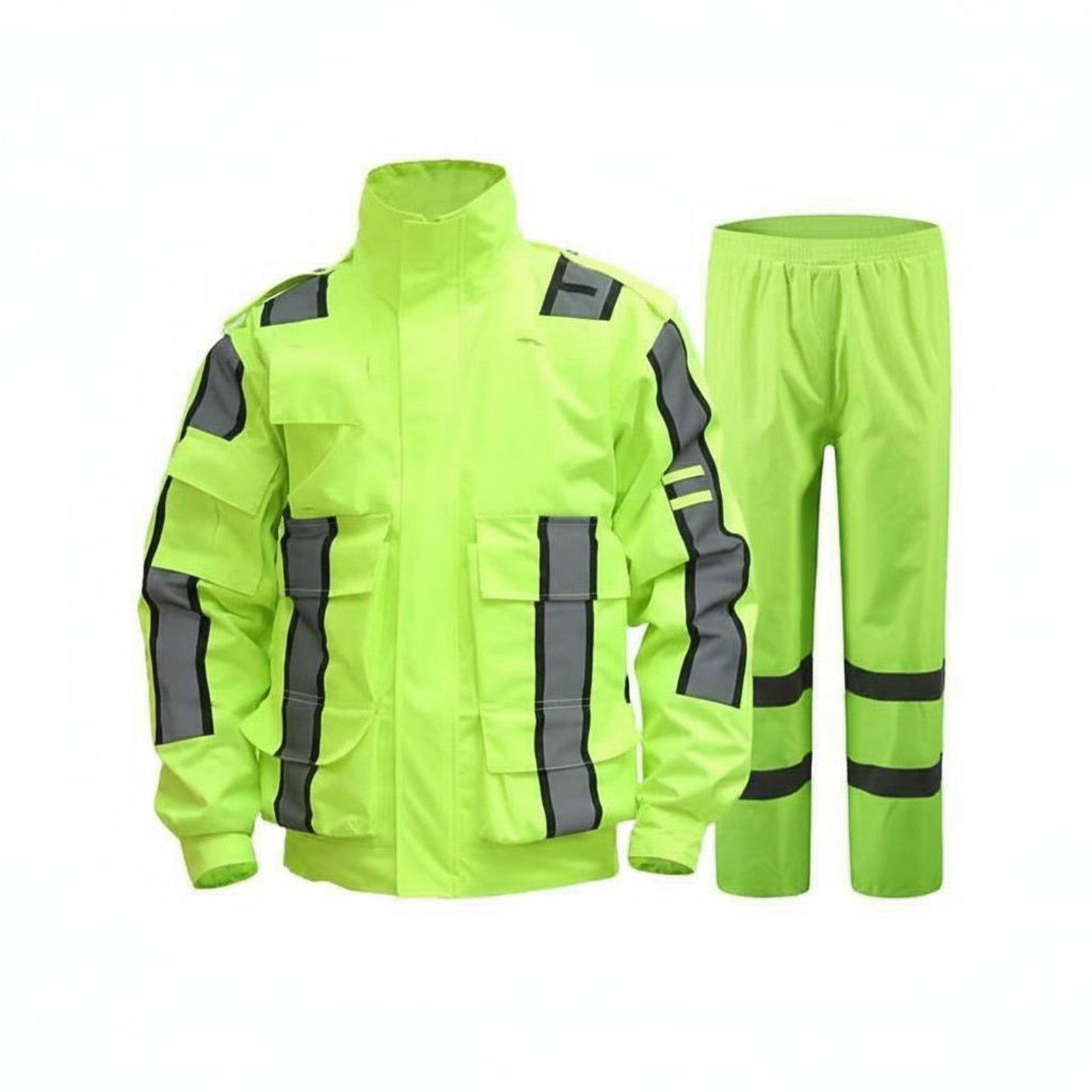 Motorcycle Gear Jacket And Pants - Traje Impermeable Reflectante de Alta Visibilidad