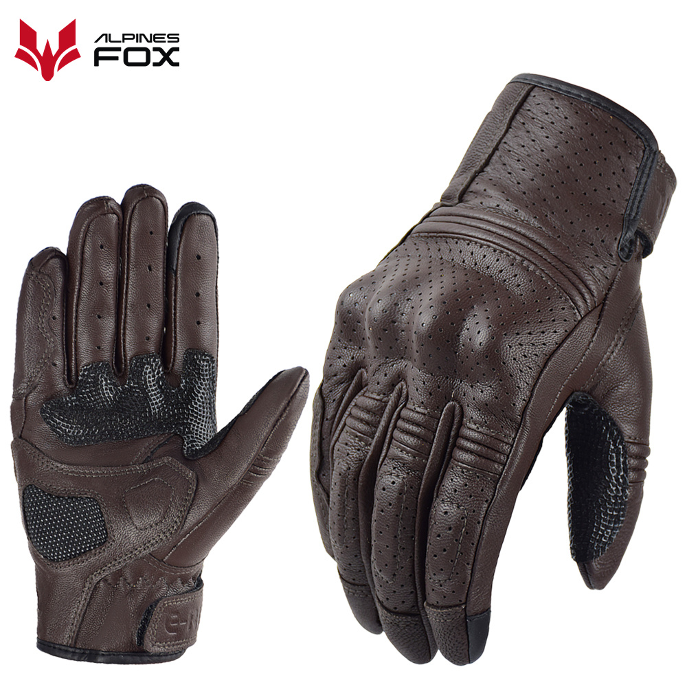 Guantes de cuero Retro para mo - Motorcycle Gear Fox reseña y precio