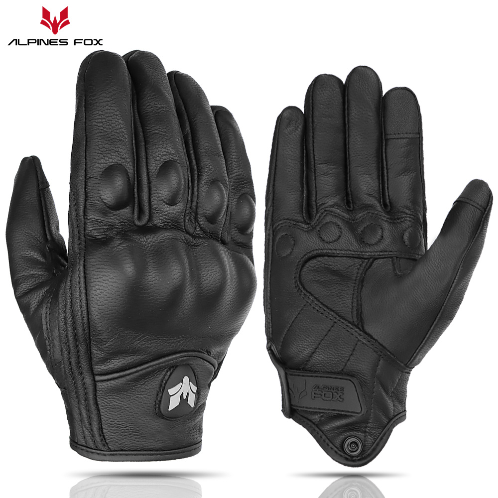 Guantes de cuero Retro para mo - Motorcycle Gear Fox reseña y precio