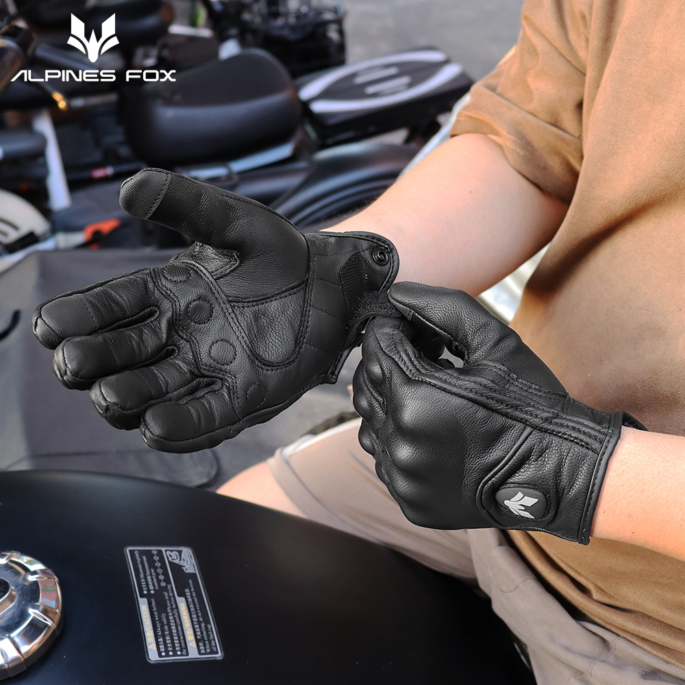 Guantes de cuero Retro para mo - Motorcycle Gear Fox reseña y precio