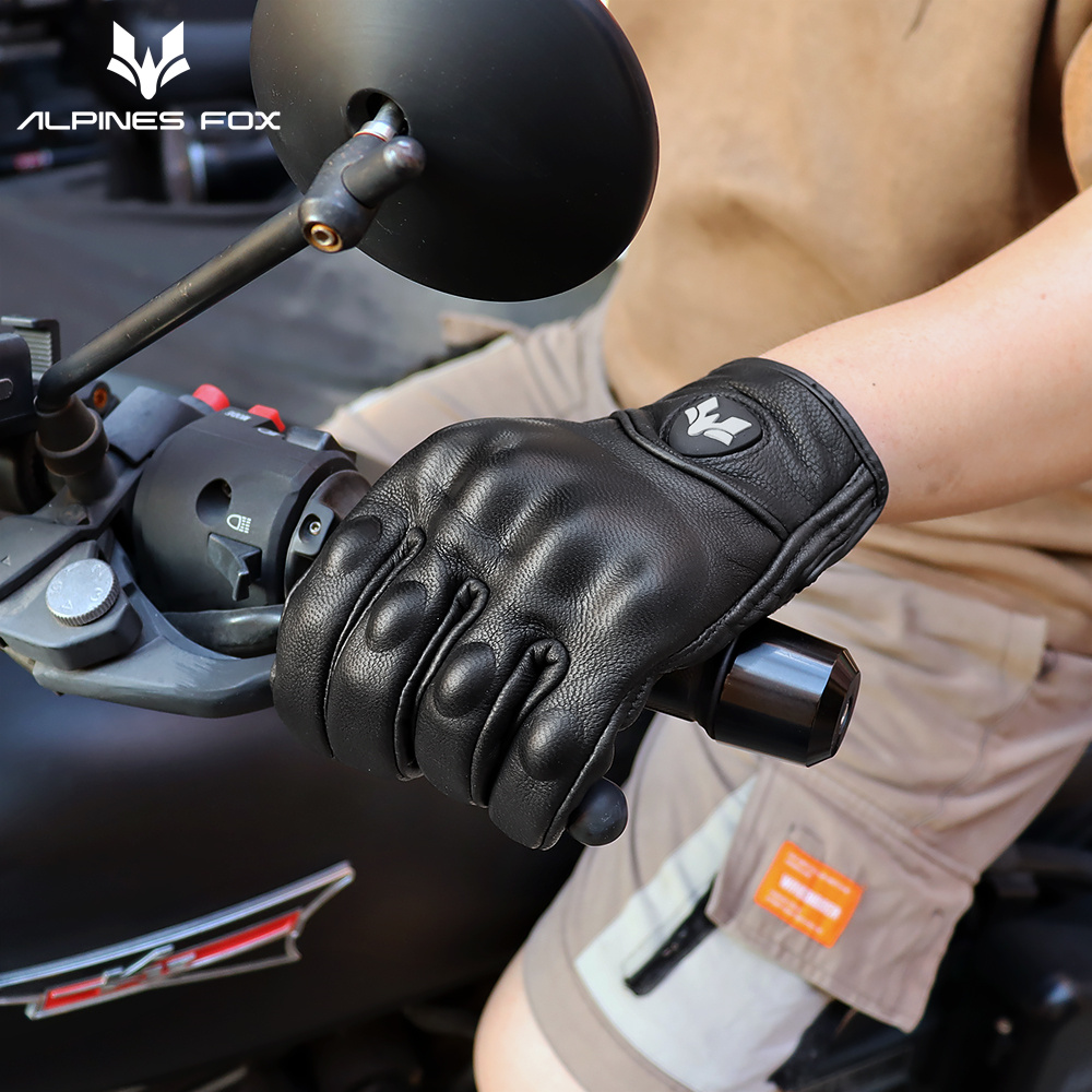 Guantes de cuero Retro para mo - Motorcycle Gear Fox reseña y precio