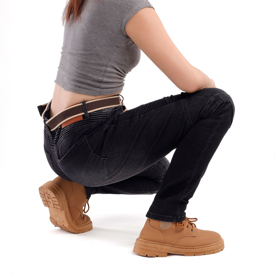 Pantalones vaqueros negros par - Motorcycle Gear Women Pants reseña y precio