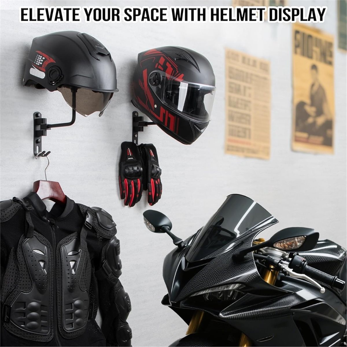 Soporte de Pared para Cascos 2 - Motorcycle Gear Hanger reseña y precio