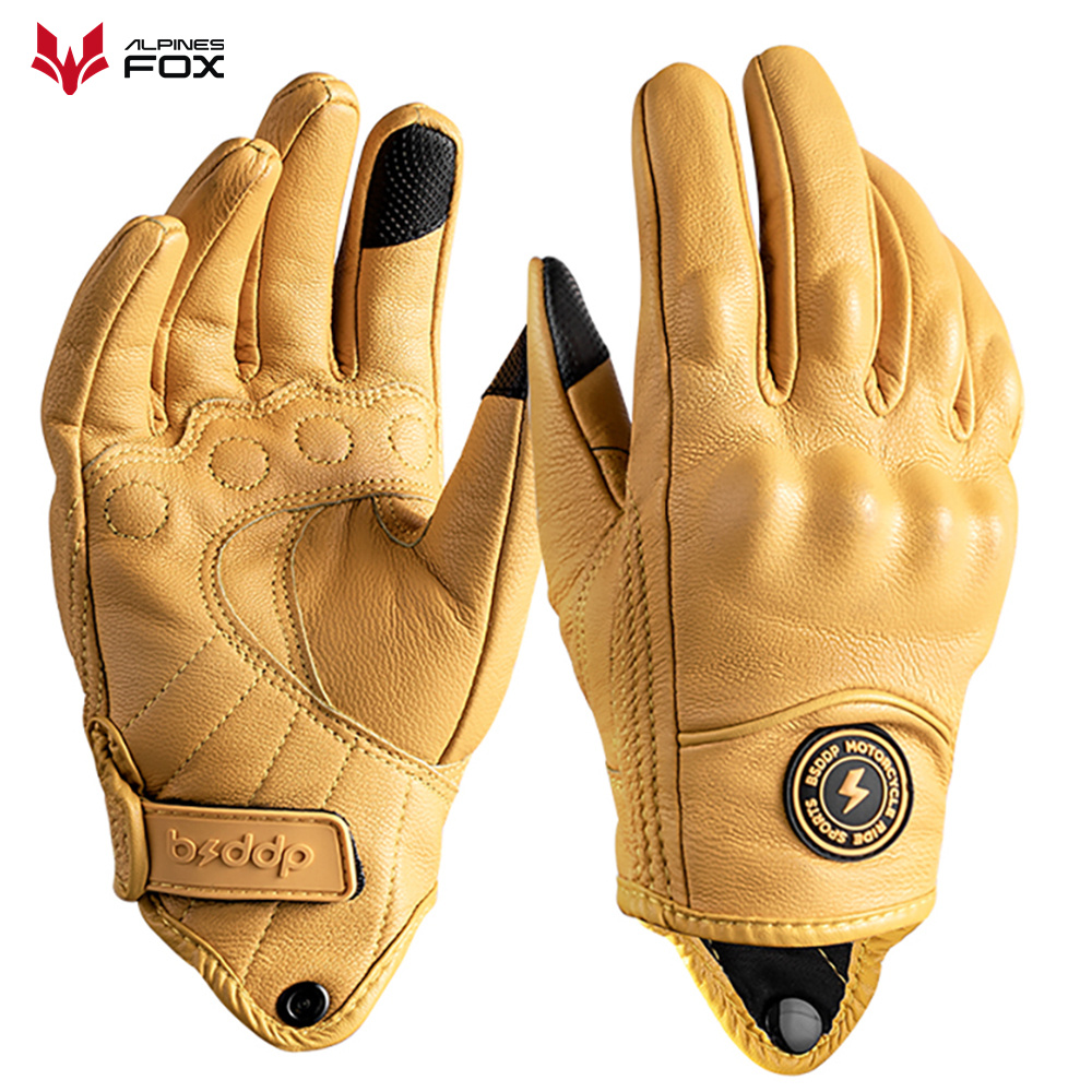 Guantes de cuero Retro para mo - Motorcycle Gear Fox reseña y precio