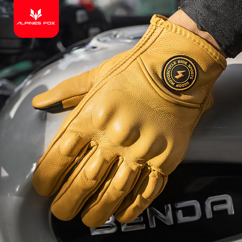 Guantes de cuero Retro para mo - Motorcycle Gear Fox reseña y precio