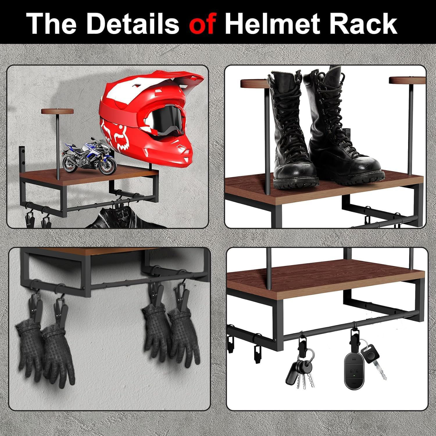 Soporte de Pared para Casco de - Motorcycle Gear Hanger reseña y precio